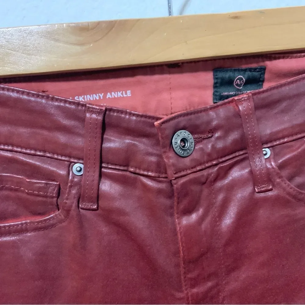 Adriano Goldschmied AG Jeans The Farrah Skinny high rise red size 24R